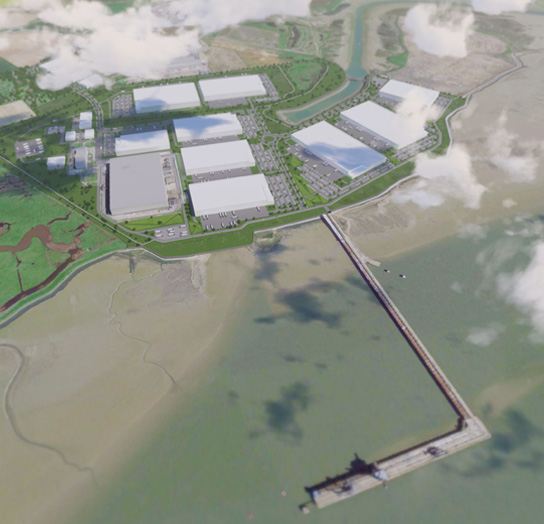 Aerial CGI of proposals